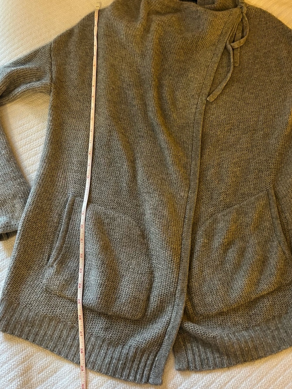 REPEAT Silver Edition Wool Cashmere Blend Wrap Cardigan Draped Cowl Neck - Picture 11 of 15